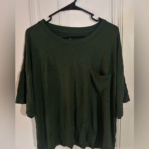 Army green short sleeve aerie tee